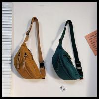 Bolso pequeño de pana para mujer, informal, grande, estilo Hip Hop, para deportes, Color sólido - details 4