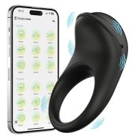 Empaque privado Vibrador Sexy con Control por APP para Hombres Anillo de Retraso de Eyaculación Juguetes Anillo de Bloqueo Suministros Sexuales para Hombres Adultos 18+ - details 7