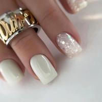 Juego De Uñas Postizas Cortas Redondas Glacial Azul Con Tiras Adhesivas Set Completo Para Manicura DIY En Salón Uñas Postizas Francesas Desmontables - details 2