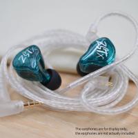 Cables de auriculares KZ chapados en plata, Cable de actualización de 3,5 MM, 2 pines, Cable de auriculares KZ con micrófono, auriculares con Cable de alta pureza KZ - details 3