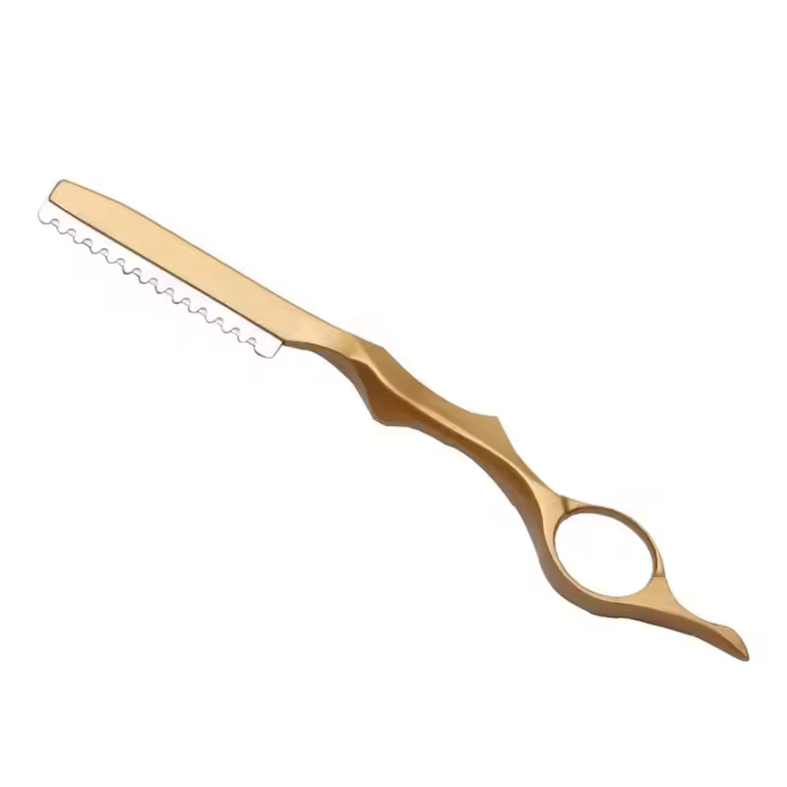 Navaja de Afeitar Profesional para Cabello con Hoja de Aluminio de Aviación 1Pcs Cuchillo de Peluquería para Salón Cortador de Cabello C0001A - 1