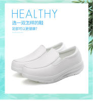 Zapatos De Enfermera Para Mujer Suela Suave Transpirable Antideslizante Confort Para Piernas Y Tobillos Algodón PU Medio Tacón - details 3