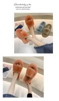 Zapatillas de piel de fondo grueso de gran tamaño para mujer, pantuflas de felpa cálidas para interiores, otoño e invierno, nuevas para el hogar - details 8