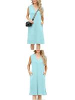 Vestido largo casual sin mangas para mujer, moda europea y americana 2025 - details 2