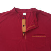 Hombre manga corta henry camiseta hombre cuello redondo patchwork body - details 32