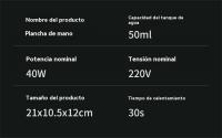 Plancha de Vapor Mini Lista para viaje, Calentamiento Rápido, Diseño Plegable de 180 ° para el Hogar y Viajes - details 32