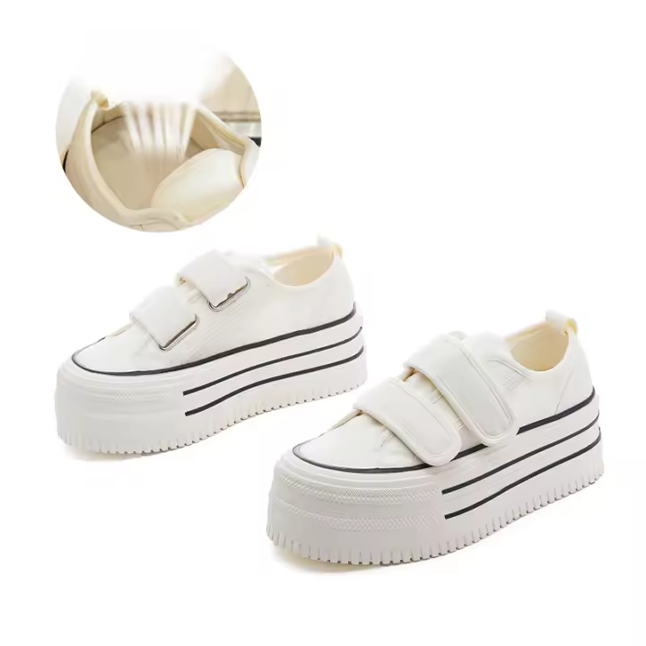 Nueva plataforma zapato blanco superior transpirable muffin zapatos casual versátil solo zapatos Velcro zapatos de las mujeres - 1