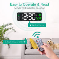 ORIA-reloj Digital de pared para decoración de sala de estar, pantalla grande de 16 pulgadas, electrónico, LED - details 0