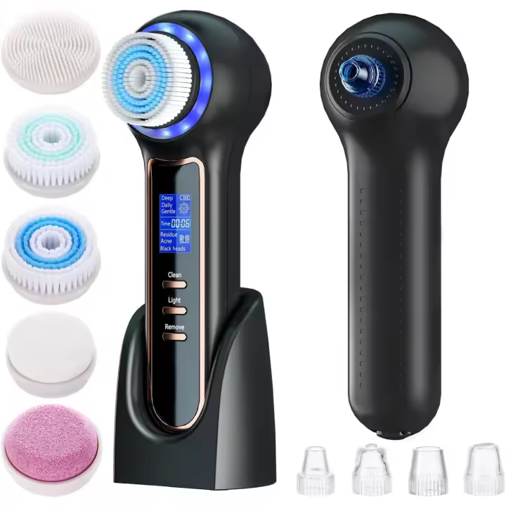 Scttomon Exfoliador Facial 3 en 1 Limpiador de Piel para el Rostro con Pantalla LCD - 1