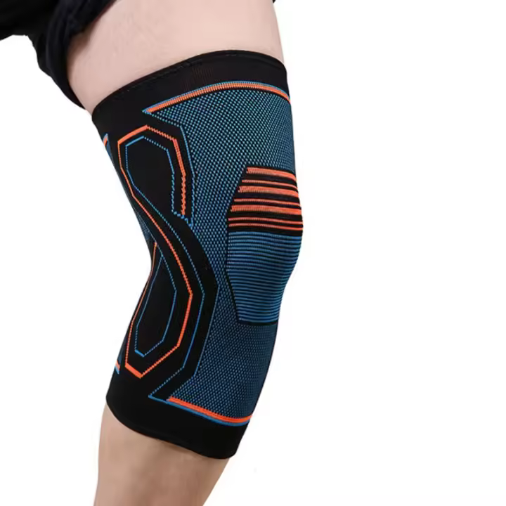 Deportes hombres mujeres correr gimnasio alivio Nylon dolor articular tejido rodilla rodilleras compresión rodillera entrenamiento rodillera - 1