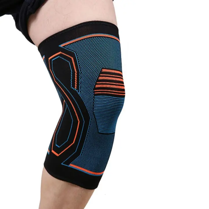 Deportes hombres mujeres correr gimnasio alivio Nylon dolor articular tejido rodilla rodilleras compresión rodillera entrenamiento rodillera - 1