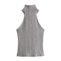 - Conjunto de tres piezas de chaleco de punto informal, top + pantalones largos rectos con cordón delgado para mujer, moda de verano - details 4