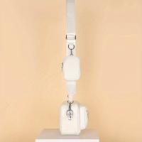 Elegante bolso bandolera blanco con correa ajustable y monedero con cremallera, diseño compacto para uso diario, bolso bandolera pequeño - details 2