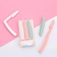 3pcs Afeitadora Facial Para Mujer Plegable Y Segura Anti-Arañazos Herramientas De Maquillaje Cejas Raspador De Cara Para Mujeres - details 0