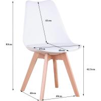 Comedor Modernas con Asiento Tapizado y Patas de Madera de Haya Ideales para Comedor, Cocina - details 4