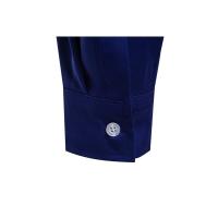 Camisas Negras Suaves de Algodón-Poliéster para Hombre Ropa Elegante Casual con Manga Larga y de Cachemira Azul - details 32