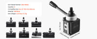 SucceBuy Juego de postes de herramientas de cambio rápido, 6 piezas, tipo cuña con portaherramientas de torno, accesorios de herramientas de torneado para mini y torno de metal de 10"-15", acero duradero - details 6