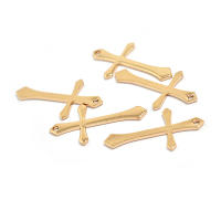 Colgantes de Cruza de Latón Dorado de 18K Joyería DIY Hallazgos de Collares y Pendientes - details 35