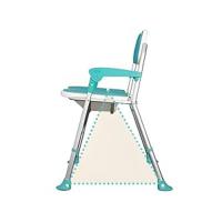 Silla de ducha plegable con respaldo