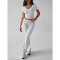 Conjunto Deportivo Casual para Mujer Primavera-Verano 2025 Camiseta de Manga Corta Pantalones Largos Conjunto de 2 Piezas - details 3