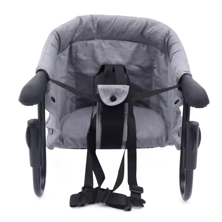 Silla de alimentación portátil para bebé, trona plegable de 6 meses a 3 años, color gris - 1