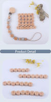 Cuentas de madera Natural del alfabeto inglés, iniciales de 15mm, cuentas de letras para joyería, pulsera, collar, fabricación de accesorios DIY, 50 unidades por lote - details 4