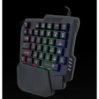 K5 teclado de una sola mano deslumbrar color sensación mecánica periféricos informáticos convertidor de pollo teclado de juegos se aplica - details 8