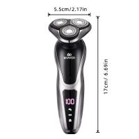 Afeitadora Eléctrica 3 en 1 Rotativa Recargable para Hombres Seca y Húmeda - details 6