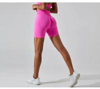 Pantalones cortos de Yoga sin costuras para mujer, mallas deportivas transpirables de secado rápido, de cintura alta, para entrenamiento y gimnasio - details 10