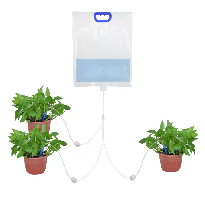 Bolsa de riego por goteo automático, gotero de riego de plantas ajustable, dispositivo de autorriego, jardinería perezosa, 3L/3,5l/6L - 1