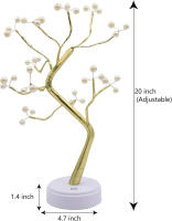 Tabletop Bonsai Tree Light 36 Pearls LED 8 Mode Remote Control DIY Artificial Lamp Bedroom Desktop Indoor Decoration Night Light - details 12