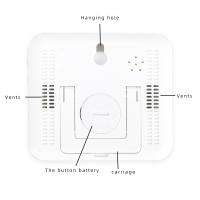 Medidor de temperatura y humedad de cara sonriente para interiores, estación meteorológica para el hogar, termómetro Digital LCD, higrómetro con reloj despertador - details 6