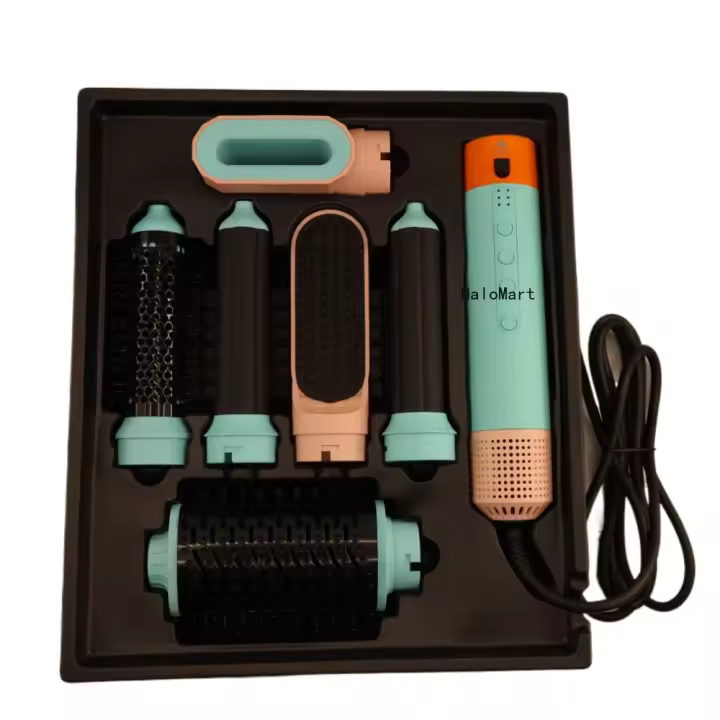 Rizador de Pelo Automático de Alta Velocidad y Bajo Ruido 6 en 1, Cepillo de Aire Caliente con Función de Secador de Pelo Herramienta de Peinado Multifuncional de 1350W - 1