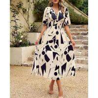 Vestido de verano de manga corta para mujer, vestidos estampados a la moda - details 3