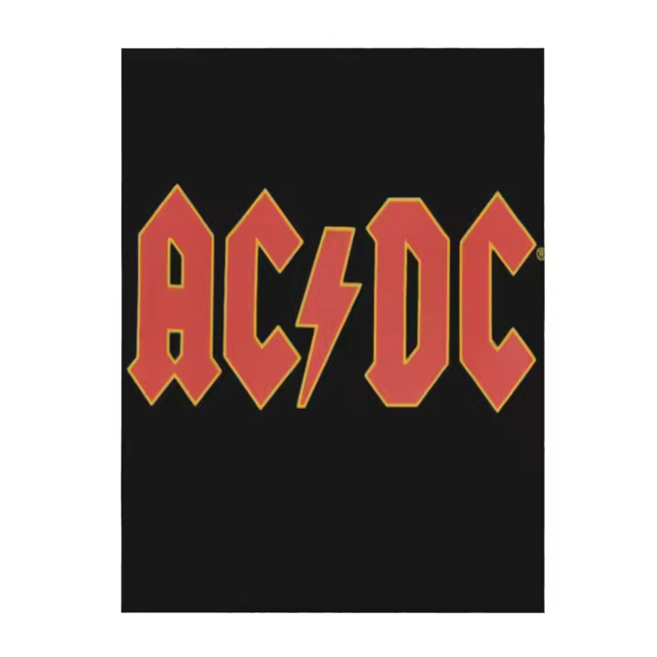Manta de franela con logotipo Acdc para sofá, dormitorio - 1