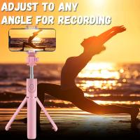 Palillo de Selfie Ajustable Universal Rosa con Conexión Inalámbrica, Material ABS, Trípode Adecuado para Smartphones Compatible con Varios Modelos para Fotografía de Calle y Transmisiones en Vivo - details 1