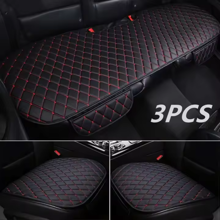 Almohadillas de asiento de cuero PU BUNO para Jaguar 3 piezas Adecuado para E-pace, F-pace, F-type, XF, XJ6, XJ8, XJL, XK, XK8, XKR, X-type, I-pace, S-type - 1