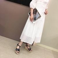 Sandalias de plataforma de gran tamaño con tacón de cuña, estilo nuevo de verano 2025, zapatos romanos de suela gruesa que realzan la altura para mujer - details 9