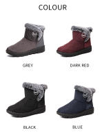 Botas de nieve para mujer, zapatos de algodón grueso de terciopelo, botas cortas versátiles de moda, novedad de otoño e invierno 2024 - details 5
