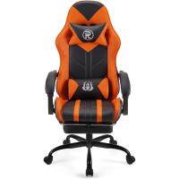 Silla Gaming Silla de Oficina Silla Giratoria Silla de Ordenador Silla de Tareas Silla de Escritorio Silla Ergonómica Silla de Carreras Silla de Cuero Silla PC Gaming (Rojo, con reposapiés) - details 13