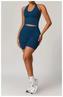 Sujetador deportivo con cuello colgante, ropa interior deportiva sin costuras, sujetador con espalda abierta, Top de Yoga para Fitness, soporte para mujer, Top corto de entrenamiento para gimnasio - details 8