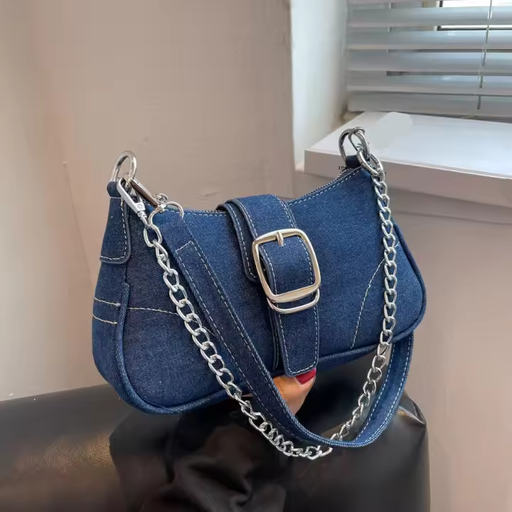 Bolso de lona cruzado para mujer, bandolera pequeña, diseño vaquero, nuevo - 1