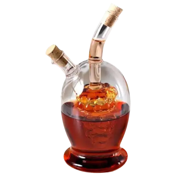Rociador de Aceite de Oliva de Vidrio Homyl con 2 Salidas Botella de Vinagre para Dispensador de Salsa de Cocina - 1
