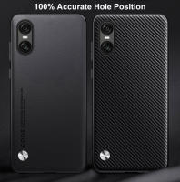 Funda de Lujo de Cuero PU para Sony Xperia 10 VI Protección de Silicona Mate en la Espalda - details 2