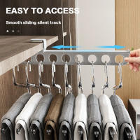 Barra extensible extraíble para armario, colgador de almacenamiento de ropa montado en la parte superior, para colgar ropa Riel, pantalones y más - details 6