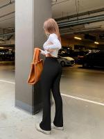Legging de Cintura Alta Pantalones de Campana con Control de Barriga Estilo Atlético para Mujeres - details 2