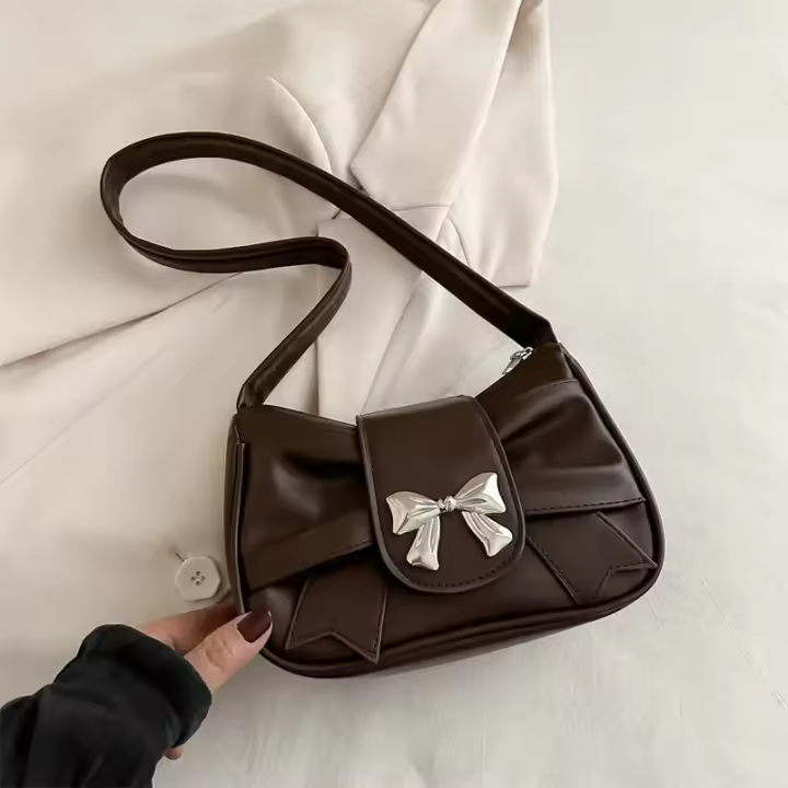 Bolso De Hombro Con Lazo, Bolso De Hombro Informal, Bolso De Trabajo Diario - 1