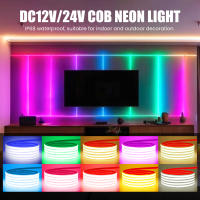 Tira de luces LED COB para decoración del hogar, cinta Flexible de neón resistente al agua IP68 con 320Leds/M, color blanco/azul hielo/rosa/amarillo/rosa/rojo, DC24V - details 9