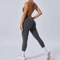 Conjunto de gimnasio para mujer mejorado con acolchado, traje de yoga, ropa deportiva, azul marino beige, 2024 - details 11