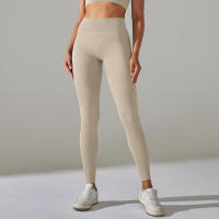 Pantalones deportivos de cintura alta sin costuras para yoga para mujer para hacer ejercicio y correr - details 35